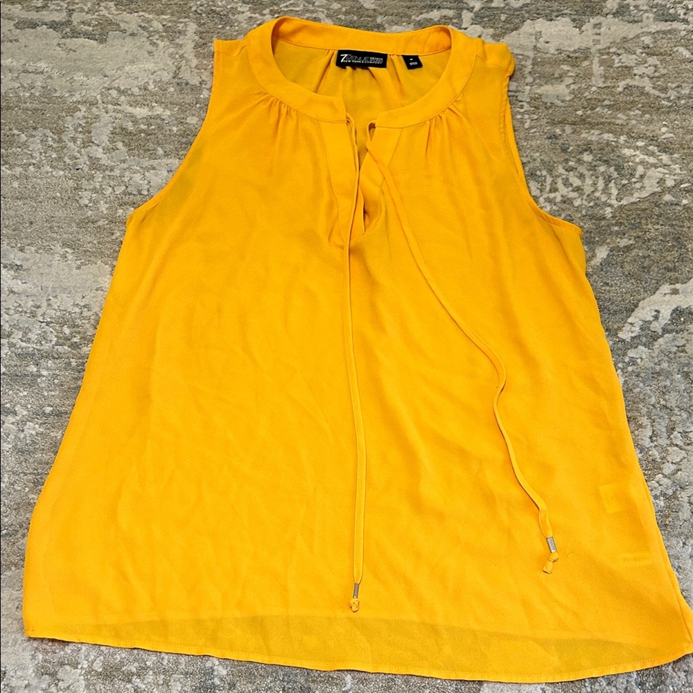 New York & Company Women's Bright Yellow Blouse